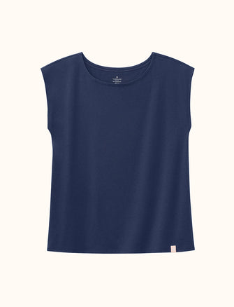 WonderKnit™ Pajama Tee - Indigo - Cotton/Modal/Spandex -Thirdlove
