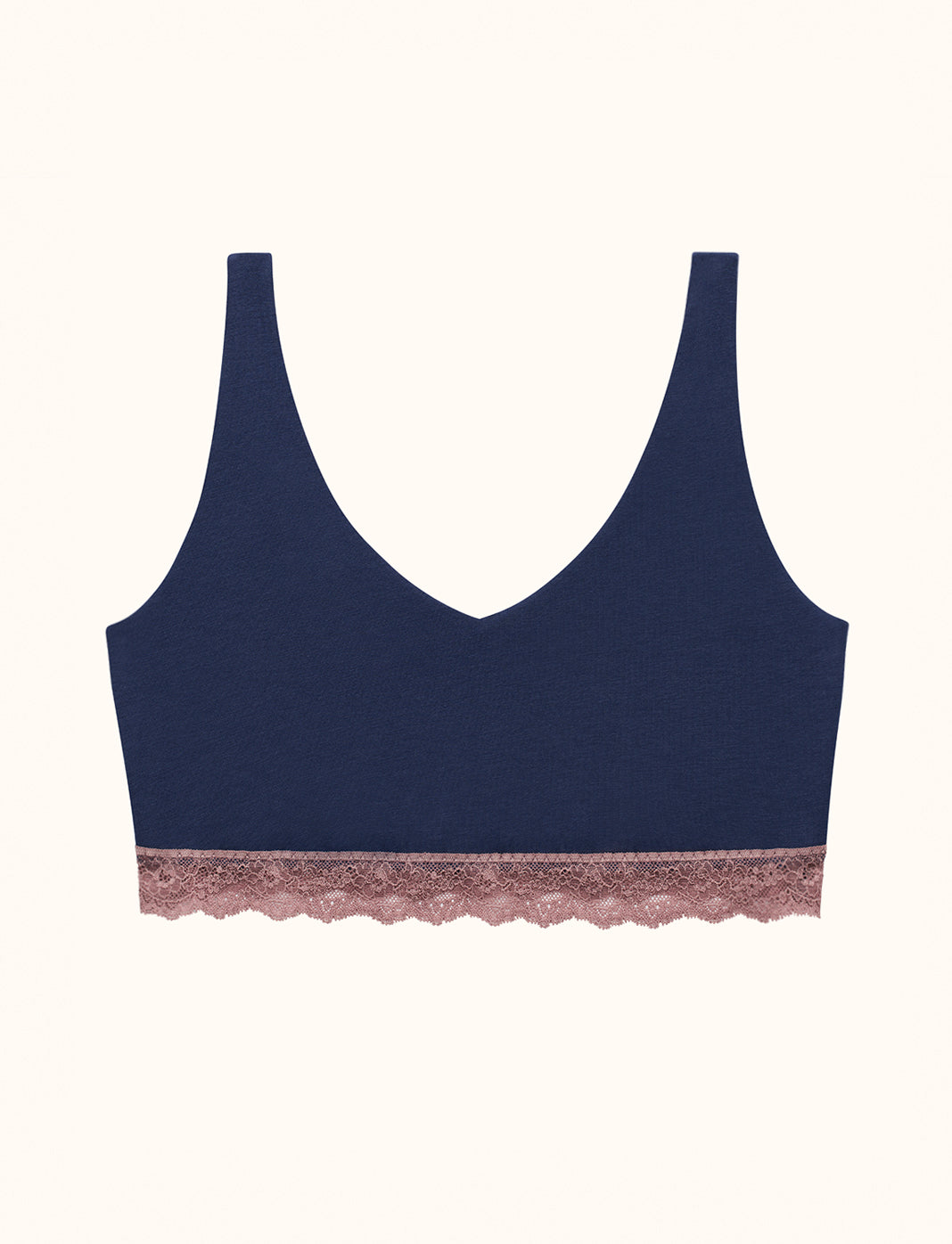 WonderKnit™ V-neck Bralette - Twilight Indigo - Cotton/Modal/Spandex -Thirdlove