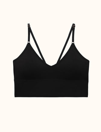 Form Seamless Midline Wireless Bra - Black - Nylon/Spandex -Thirdlove