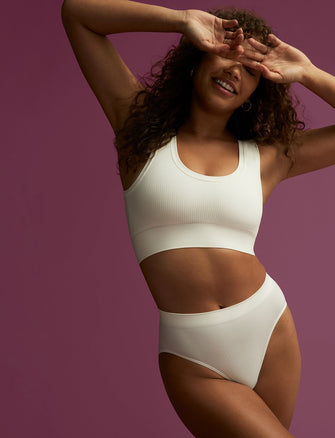 Form Seamless High-Leg Bikini - Sea Salt - Nylon/Spandex - ThirdLove,modelCC