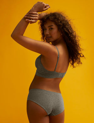 Form Seamless Hipster - Gray Heather - Nylon/Spandex - ThirdLove,modelCC