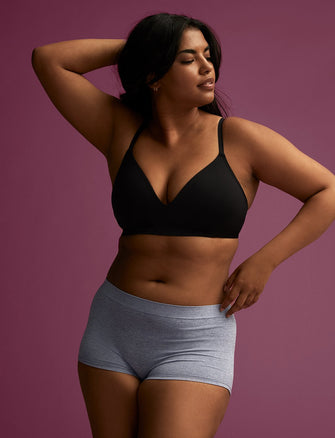 Form Seamless Shortie - Tempest Heather - Nylon/Spandex - ThirdLove,modelDD