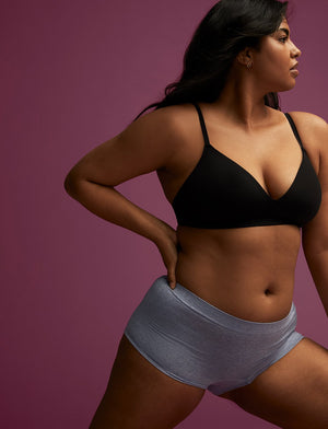 Form Seamless Shortie - Tempest Heather - Nylon/Spandex - ThirdLove,modelDD