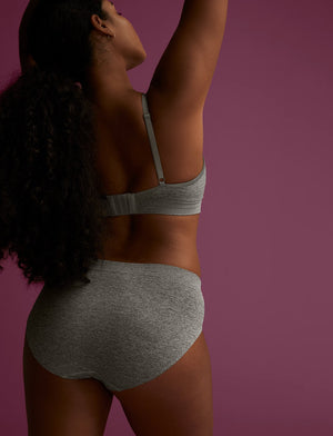 Form Seamless High-Leg Bikini - Gray Heather - Nylon/Spandex - ThirdLove,modelEE