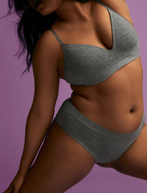 Form Seamless Hipster - Gray Heather - Nylon/Spandex - ThirdLove,modelDD