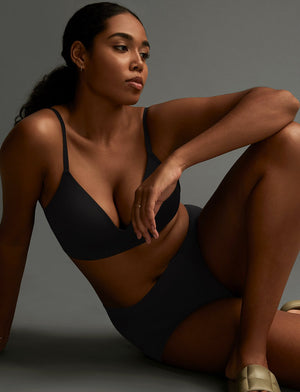 Form Seamless Shortie - Black - Nylon/Spandex - ThirdLove,modelEE