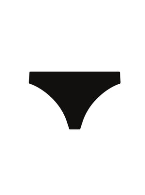 Kit Undergarments Seamless Thong in Onyx, 63% nylon, 37% spandex