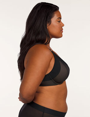 Shadow Stripe Uplift Plunge, Black - Thirdlove - mesh,modelJ