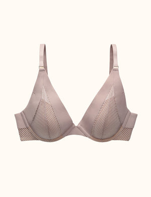 Shadow Stripe Uplift Plunge, Atmosphere - Thirdlove - Nylon/Spandex,modelW