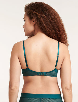 Shadow Stripe Uplift Plunge, Emerald - Thirdlove - Nylon/Spandex,modelW