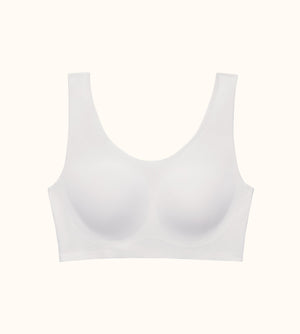 Smoothing Scoop Wireless Bra - White - Nylon/Spandex -Thirdlove