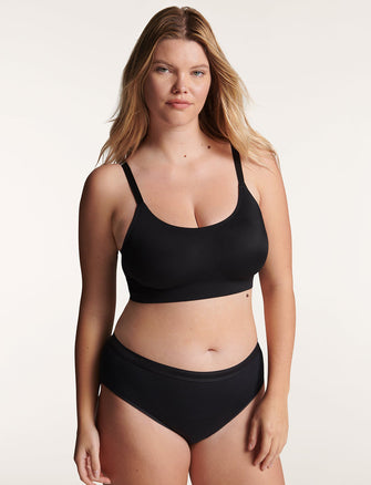 Everyday Cotton Mid-Rise Brief - Black - Cotton/Spandex - ThirdLove,modelN