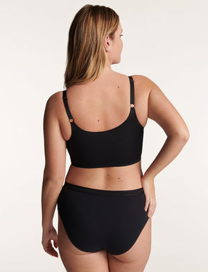 Everyday Cotton Mid-Rise Brief - Black - Cotton/Spandex - ThirdLove,modelN