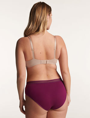 Everyday Cotton Mid-Rise Brief - Berry Crush - Cotton/Spandex - ThirdLove,modelN