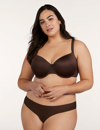 Comfort Stretch Bikini - Espresso - Microfiber - ThirdLove,modelK