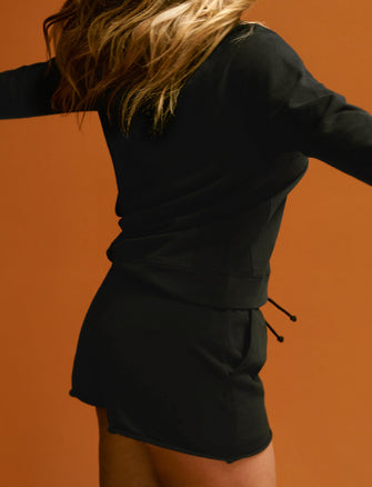 French Terry Sweatshirt - Black - Cotton -Thirdlove
