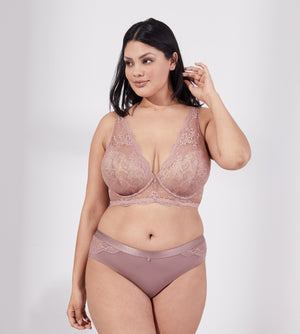Longline Lace Plunge Bra