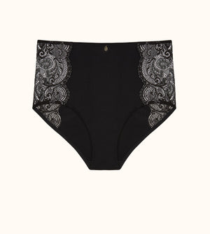 Lace High Brief - Black - Nylon - ThirdLove,modelU