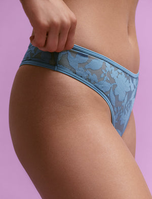 Foliage Thong - Bluestone - Nylon/Spandex - ThirdLove,modelJJ