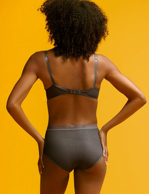 Modern Mesh High Brief - Charcoal - Nylon/Spandex - ThirdLove,modelKK