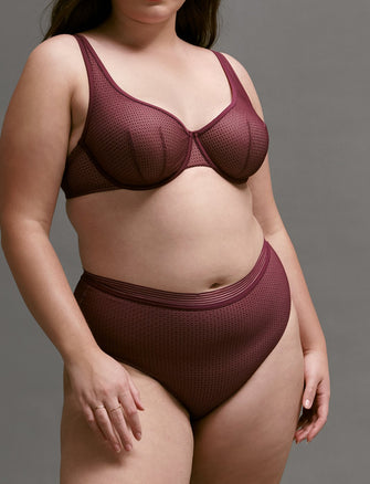 Modern Mesh High Brief - Pinot - Nylon/Spandex - ThirdLove,modelU