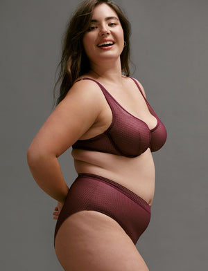 Modern Mesh High Brief - Pinot - Nylon/Spandex - ThirdLove,modelU