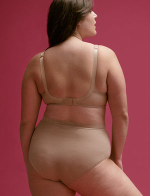 Unlined Modern Mesh Scoop Bra, Taupe - Thirdlove - Nylon/Spandex,modelU