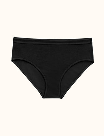 Everyday Cotton Mid-Rise Brief - Black - Cotton/Spandex - ThirdLove,modelN