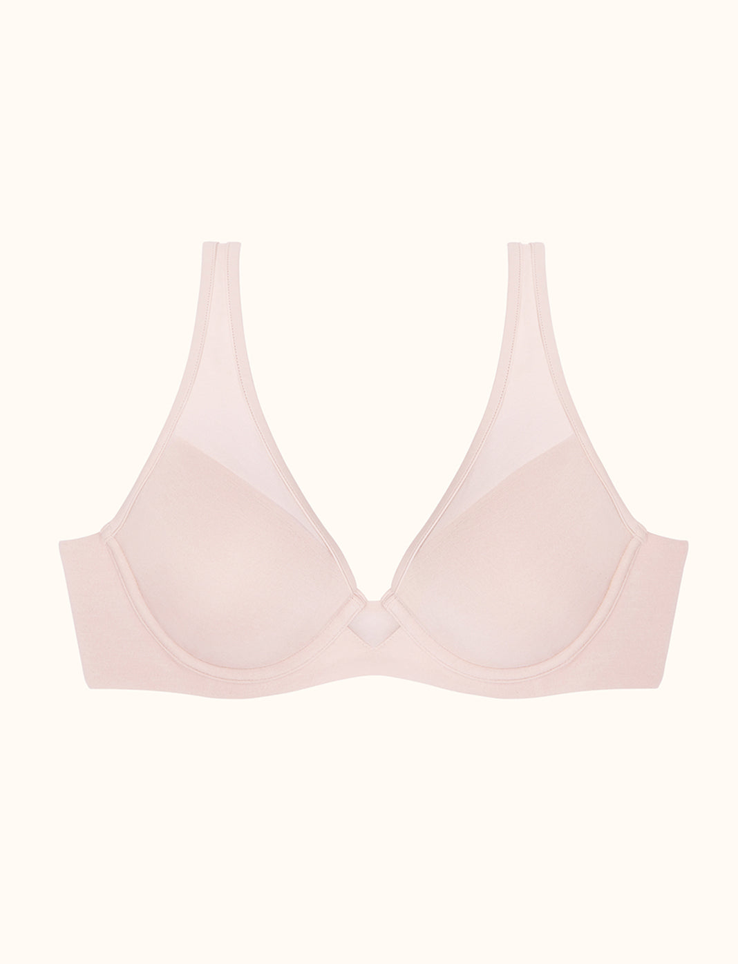 24/7® Pima Cotton Plunge Bra, Roes Dust - Thirdlove - Pima cotton/nylon/spandex