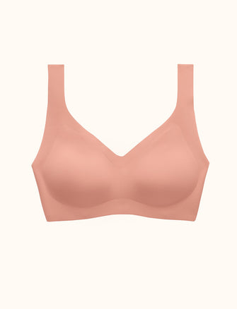 Uplift V-Neck Wireless - Coral - Nylon/Spandex -Thirdlove