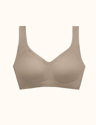 Uplift V-Neck Wireless - Light Brown - Nylon/Spandex -Thirdlove