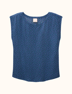 Washable Silk Short Sleeve Top - Geo Print - Silk -Thirdlove