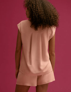 Washable Silk Short Sleeve Top