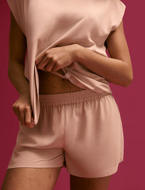 Washable Silk Short Sleeve Top