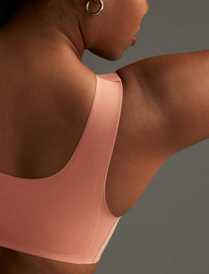Uplift V-Neck Wireless - Coral - Nylon/Spandex -Thirdlove