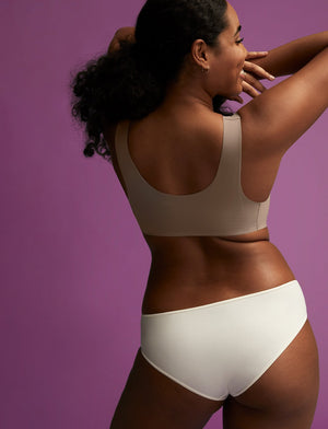 Uplift V-Neck Wireless - Light Brown - Nylon/Spandex -Thirdlove