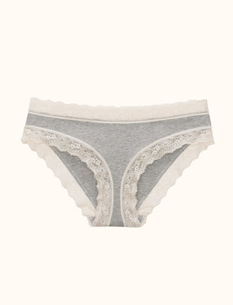 WonderKnit™ Bikini - Heather Grey - Cotton/Modal/Spandex/Nylon - ThirdLove,modelUU